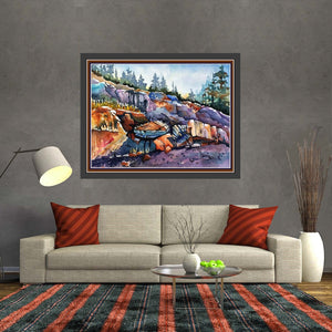 Rocky Mountain Train Wreck - 12x16"