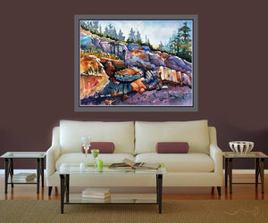 Rocky Mountain Train Wreck - 12x16"