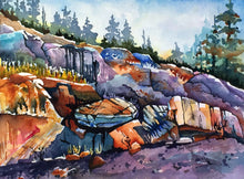 Rocky Mountain Train Wreck - 12x16"